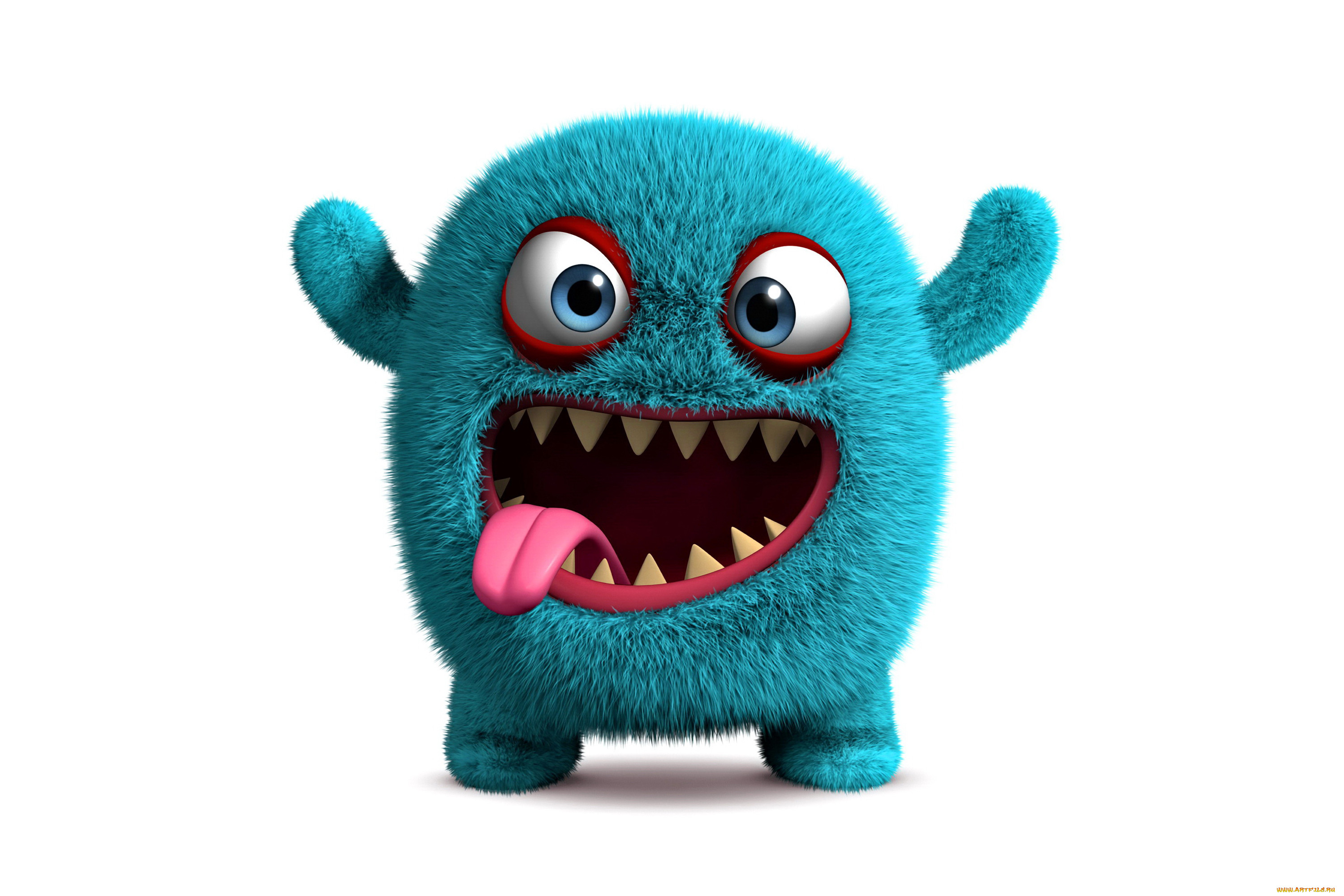 3 ,  , humor, funny, fluffy, cute, monster, face